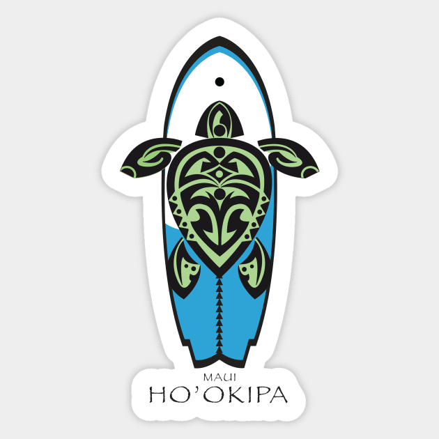 Tribal Turtle Tattoo Surfer Dude / Ho'okipa Maui Sticker by srwdesign